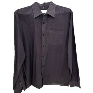 Boston Traders Men's Long-sleeve Button-down Shirt Black White  Dots XL EUC